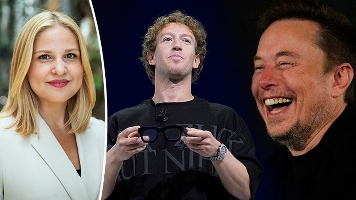 Arba Kokalari sågas för sina inlägg om Zuckerberg och Musk. Foto: Caisa Rasmussen/Godofredo A. Vásquez/Kirsty Wigglesworth/AP/TT