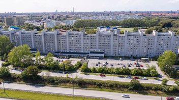 Bostadsområdet ”Kinesiska muren” på Thomssons väg i Rosengård i Malmö. Foto: Johan Nilsson/TT.