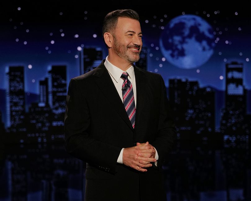 Jimmy Kimmel var tillbaka i rutan. Foto: Randy Holmes/Disney/AP/TT