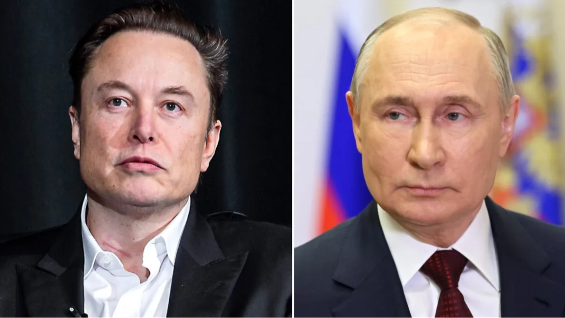 Rysslands president Vladimir Putin kallar Elon Musk för ett riktigt geni. Foto: U.S. Air Force / Trevor Cokley, Public domain, via Wikimedia Commons / Kremlin.ru, CC BY 4.0, via Wikimedia Commons
