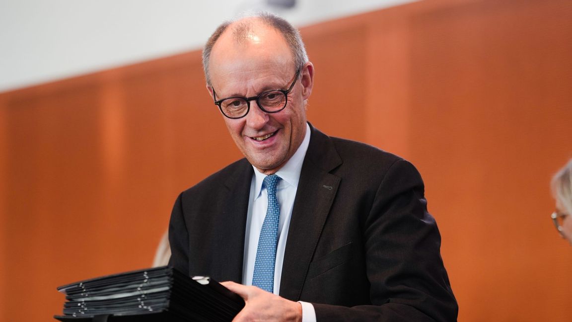 Förbundskansler Friedrich Merz. TT/AP Photo/Markus Schreiber. 