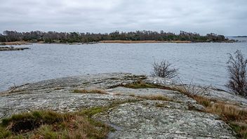 Ön Varö i Karlskrona skärgård sedd från Skillingenäs. Den 57-årige man som försvann från sitt hem i centrala Karlskrona hittades död på Varö i november 2020. Foto: Johan Nilsson/TT