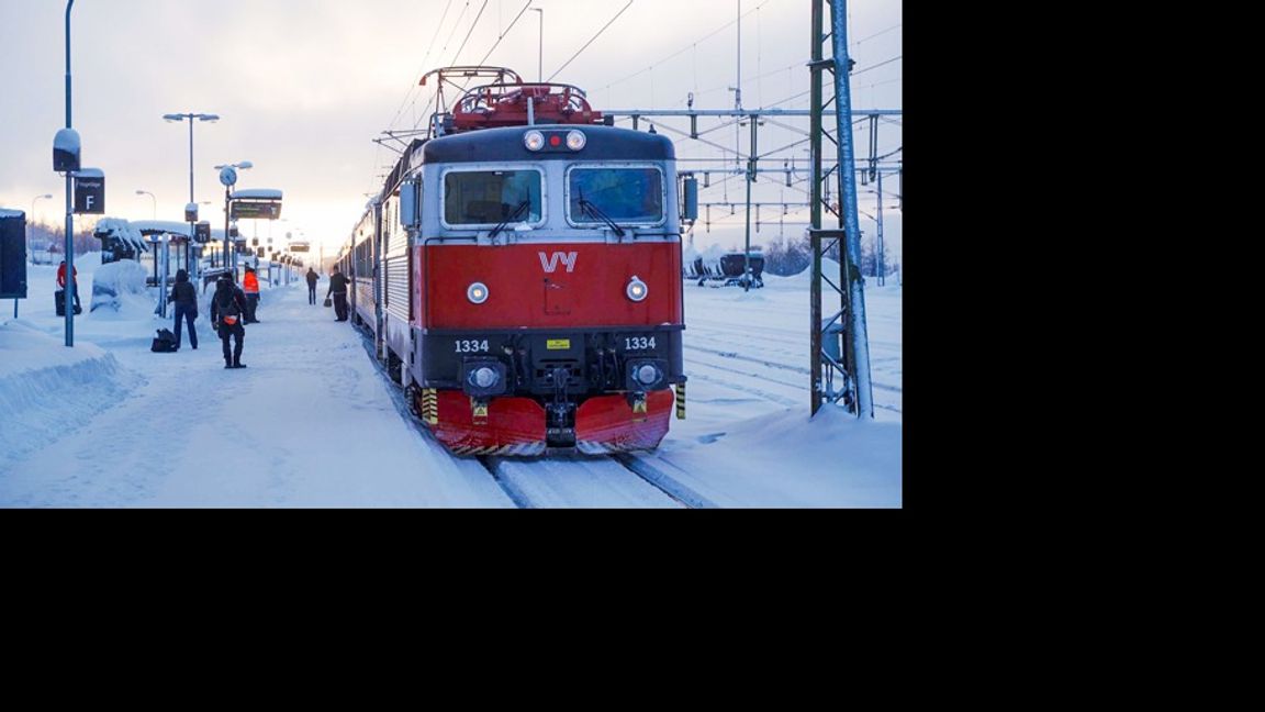 Tåget mellan Luleå och Kiruna ställs in av säkerhetsskäl. Foto: Vy