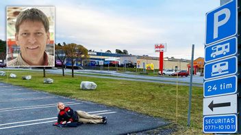 Campingplatsen utanför Ica Maxi Stormarknad i Östersund. Foto: Ica Maxi Stormarknad i Östersund.