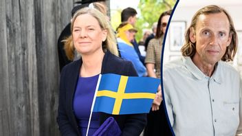 Statsminister Magdalena Andersson (S) har blivit en riktig flaggviftare. Foto: Henrik Montgomery/TT