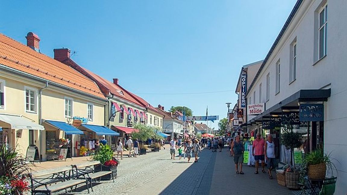 Berättelsen om morfar prosten utspelar sig i Borgholm på Öland. Foto: Wikipedia 