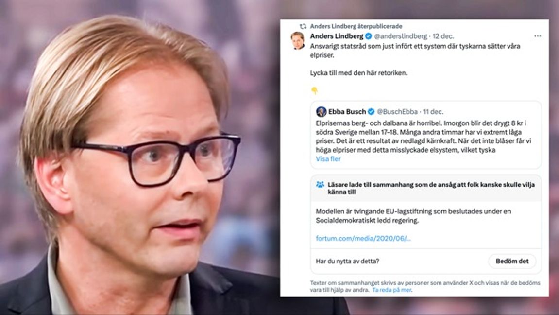 Anders Lindberg misstänker att X manipuleras av ”högern”. Foto: SVT