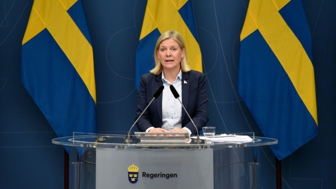 Socialdemokraterna kan ha finansminister Magdalena Andersson (S) att tacka för sitt ökade stöd, enligt en statsvetare. Foto: Robin Ek/TT 