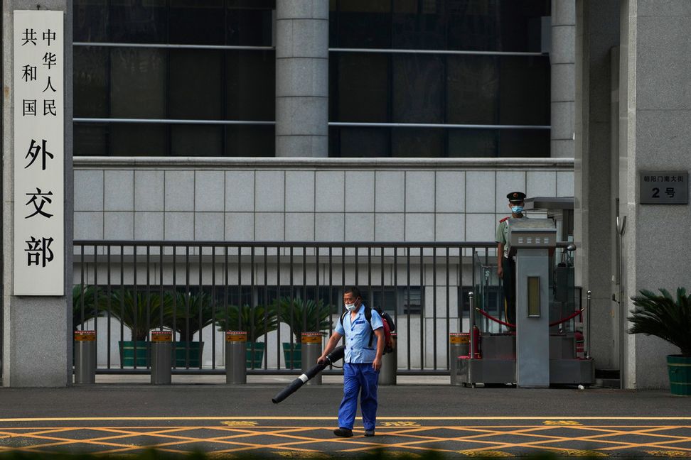Utrikesdepartementet i Peking. Arkivbild. Foto: Andy Wong/AP/TT