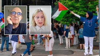 Överläkarna Björn Fischler och Ylva Vladic-Stjernholm är kritiska till palestinademonstrationen. Foto: Skärmdumpar SVT/X 
