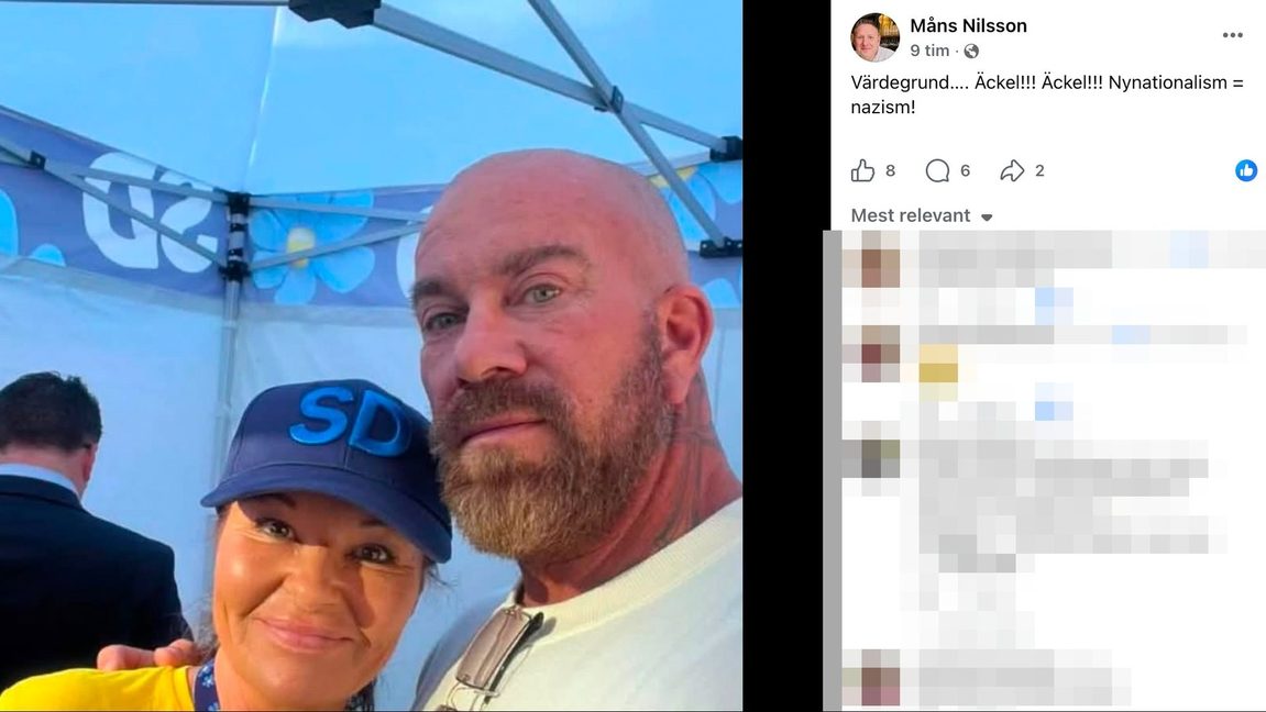 Inlägget där Jan Emanuel kallas bland annat äckel av en tidigare kommunpolitiker för S i Norrtälje, Måns Nilsson. Foto: Skärmdump/Facebook.