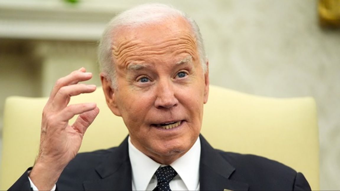 USA:s president Joe Biden stoppade leverans till Israel. Foto: Alex Brandon/AP