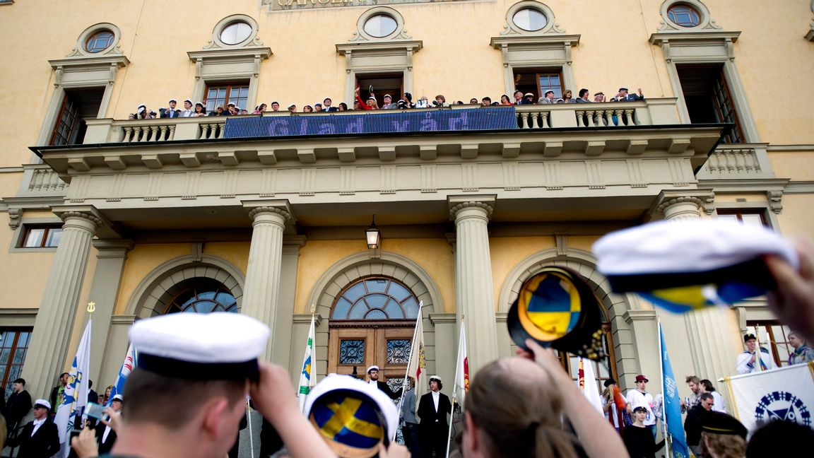 Det blir ingen mösspåtagning på Carolina Rediviva i Uppsala den sista april i år. Foto: PONTUS LUNDAHL/TT 