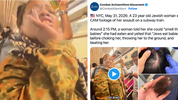 En judisk kvinna har attackerats i New Yorks tunnelbana. Foto: X/ Combat Antisemitism Movement (CAM).