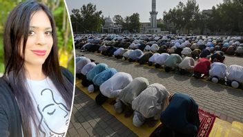 Till vänster: Hanna Tehrani (SD). Till höger: Muslimsk bön i Pakistan. Arkivbild. Foto: Privat/Anjum Naveed/AP/TT