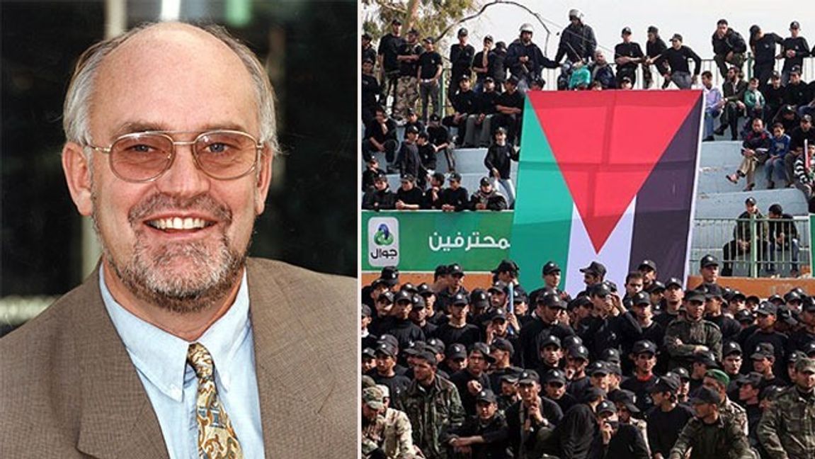 Roger Akelius och Hamas väpnade gren al-Qassam-brigaderna. Bild: Anders Holmström/SCANPIX SWEDEN/Fars Media Corporation/CC BY 4.0