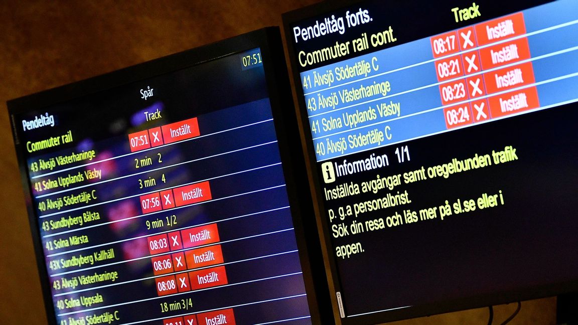 Strejken i pendeltågstrafiken ska ha blåst över till stor del. Foto: Caisa Rasmussen / TT Foto: