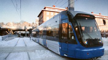 En spårvagn på tvärbanan i Stockholm. Genrebild. Foto: Fredrik Persson/TT