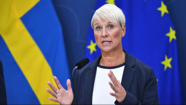 Socialförsäkringsminister Anna Tenje (M) presenterar i dag en bidragsreform. Arkivbild. Foto: Lars Schröder/TT