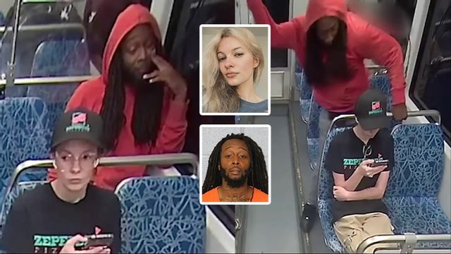 Iryna Zarutska, 23, knivmördades brutalt på ett tåg i North Carolina den 22 augusti. Decarlos Brown Jr., 34, har gripits för mordet. Foto: Charlotte Area Transit S/GoFundMe/Mecklenburg County Sheriff’s Office