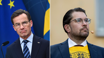 Jimmie Åkesson (SD) är beredd att leda Sverige. Men det krävs mer än bara vilja för att kunna bli statsminister, menar Ulf Kristersson (M). Foto: Claudio Bresciani/Christine Olsson/TT