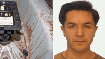 Det blodiga bagageutrymmet där 68-åringen hölls fången tills han avled av sina skador. Foto: Polisen