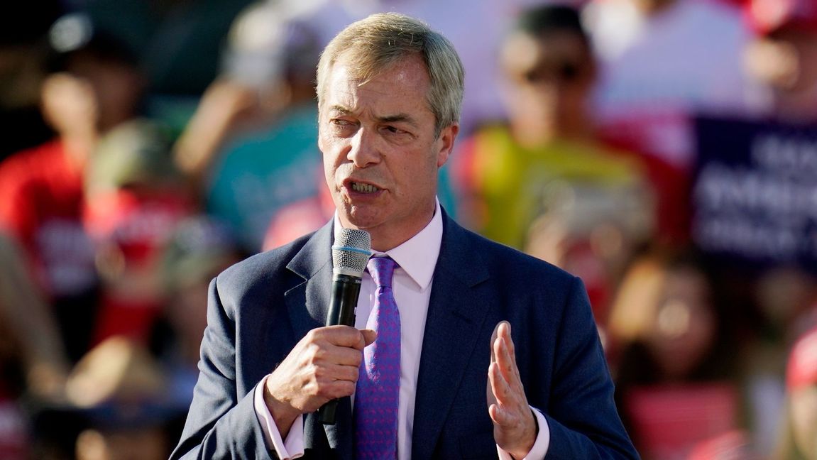 UKIP:s tidigare ledare Nigel Farage. Foto: Ross D. Franklin AP/TT