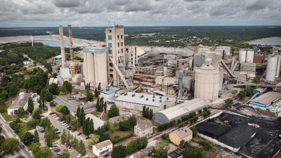 Cementas fabrik i Slite på Gotland. Foto: Karl Melander/ TT