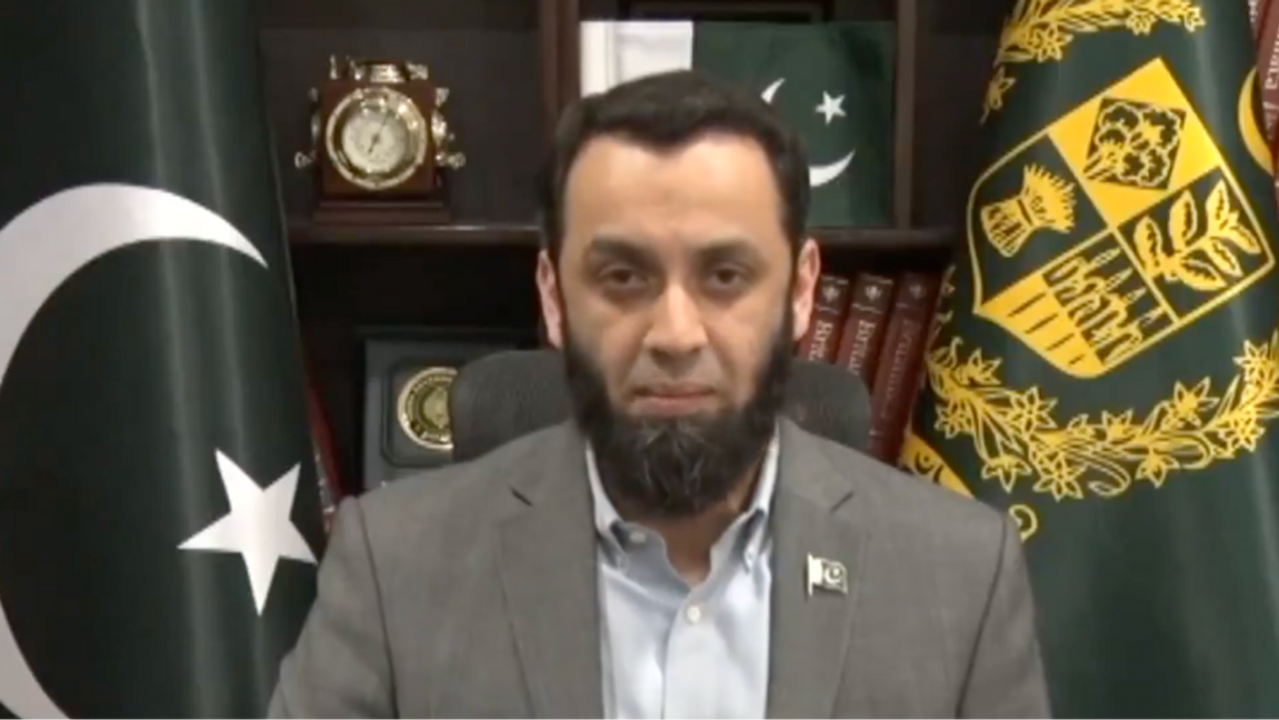 Pakistans informationsminister Attaullah Tarar varnar för indisk attack i ett meddelande på X. Foto: Skärmdump/X