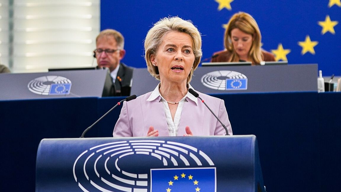 Det nya sanktionspaketet presenterades av EU-kommissionens ordförande Ursula von der Leyen. Foto: European Parliament (CC BY 2.0)