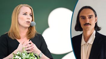 Centerpartiledaren Annie Lööf talar i Almedalen. Foto: Henrik Montgomery/TT / Emma Franzen