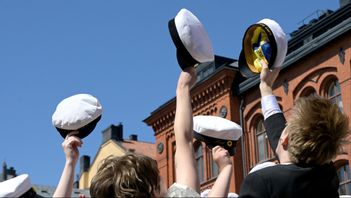 Ett flaggbråk vid ett studentfirande i Malmö blev viralt. Arkivbild. Foto: Janerik Henriksson/TT. 