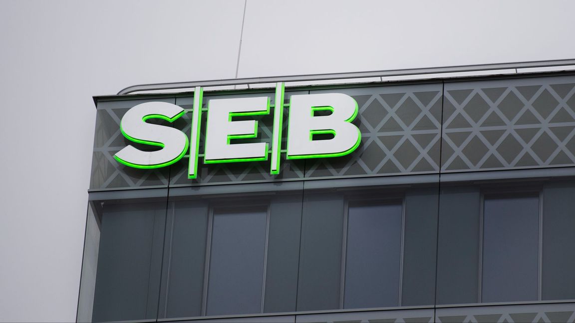 Skylt på SEB kontor i Solna. Foto: Viktoria Bank / TT /