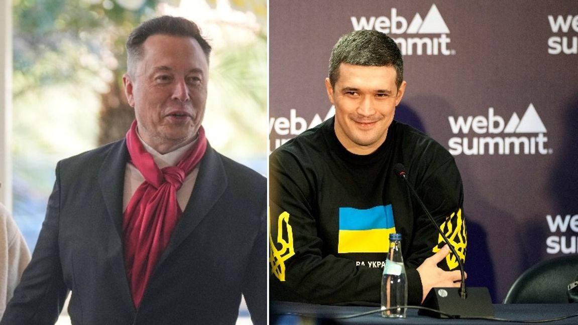 Elon Musk och Mykhailo Fedorov. Foto: Mark Schiefelbein, Armando Franca/APTT
