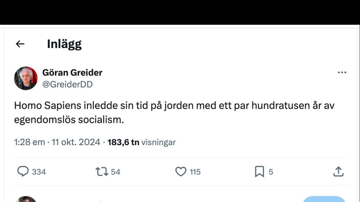 Inlägg av Göran Greider på X