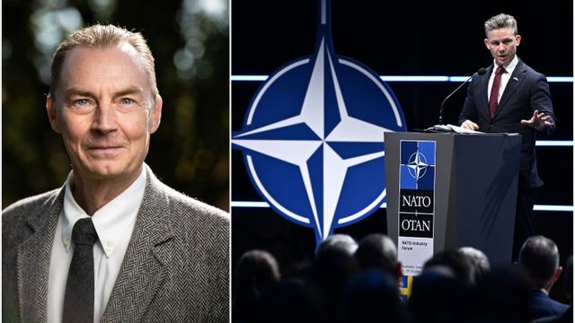 Försvarsexperten Jacob Westberg och försvarsminister Pål Jonson (M) anser det som otroligt att Nato kommer etablera kärnvapen på svensk mark. Foto: Försvarshögskolan/Jonas Ekströmer/TT