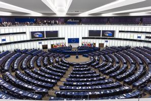 EU-parlamentets sessionssal i Strasbourg. Arkivfoto. Caisa Rasmussen/TT