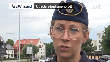 Åsa Willsunds, polisutredare, om hur du undviker att bli bedragen. Foto: Skärmdump SVT