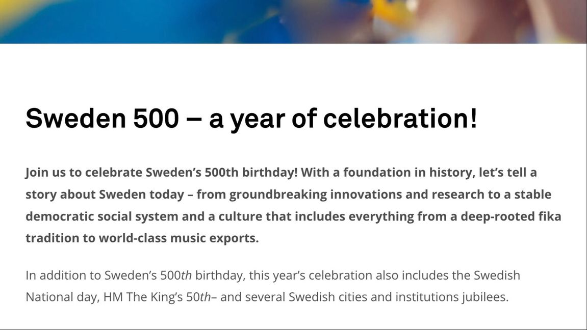 Skärmdump från Svenska institutets hemsida.