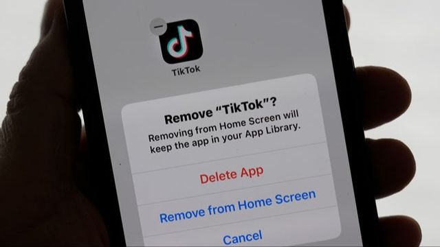 34 procent av svenskarna vill förbjuda Tiktok, medan 39 procent vill behålla appen, visar en ny Novus-undersökning. Foto: Jeff Chiu/AP/TT.