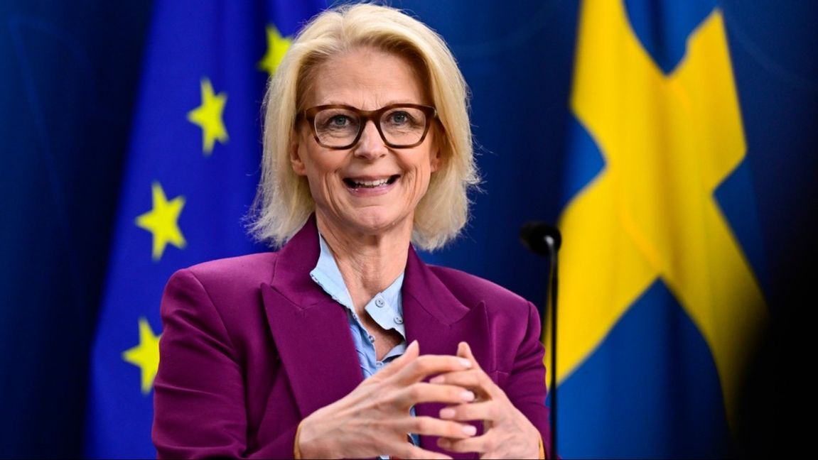 Finansminister Elisabeth Svantesson skrev nyligen ned tillväxtprognosen. Photo credit: Magnus Lejhall/TT