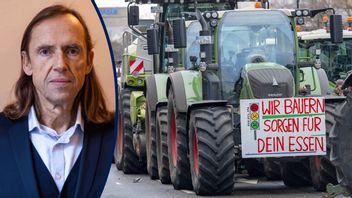 Bondeprotest i Tyskland. “Vi bönder ser till så att du har mat.” Foto: Monika Skolimowska/dpa/AP/TT