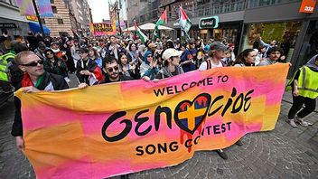 Demonstration mot Israels medverkan i Eurovision i Malmö den 11 maj. Bild: Johan Nilsson/TT