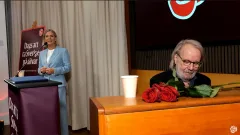 Benny Andersson gästade S på valdagen