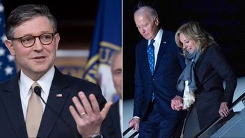 Talman Mike Johnson beskriver ett möte med Joe Biden där Biden inte visste vad han skrivit under. Foto: AP