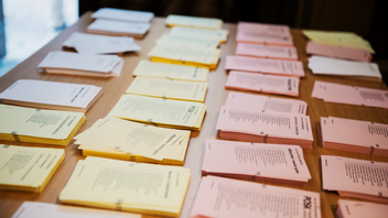 SD-valsedlar kommer att saknas på flera ställen i Skåne under kyrkovalet. Arkivbild. Foto: Vilhelm Stokstad/TT