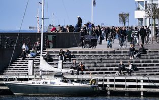 En plats i solen. Bilden tagen i Västra Hamnen i Malmö en vårdag för några år sedan. Johan Nilsson/TT