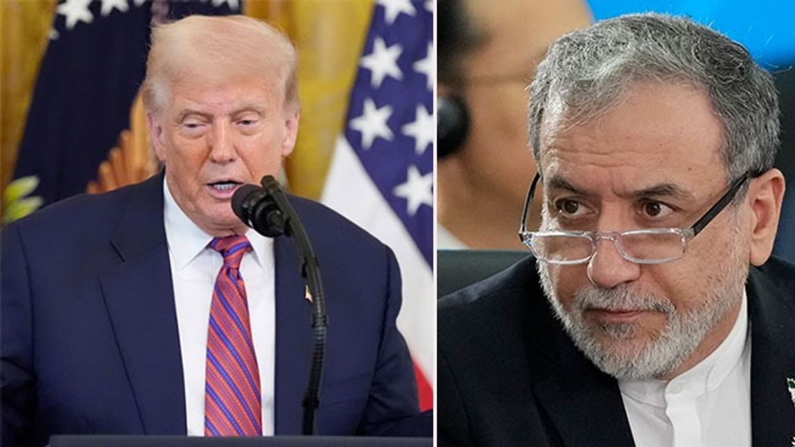 Donald Trump och Abbas Araghchi. AP Photo/Alex Brandon/AP Photo/Eraldo Peres
