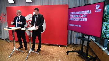 Inför valet 2022 höll Peter Hultqvist och Anders Ygeman presskonferens om att Sverigedemokraterna skulle utgöra ett säkerhetspolitiskt hot. De påstod också att de skulle vara ett hot mot demokratin. Olika åsikter är en förutsättning för demokratin Foto: Marko Säväälä/TT