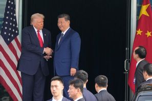 Donald Trump och Xi Jinping i Sydkorea för två veckor sedan. Foto: Mark Schiefelbein/AP/TT